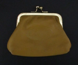 ✅ VINTAGE LEDER GELDBÖRSE CLIP CLAP DAMEN - 4456 - Bild 1 von 8