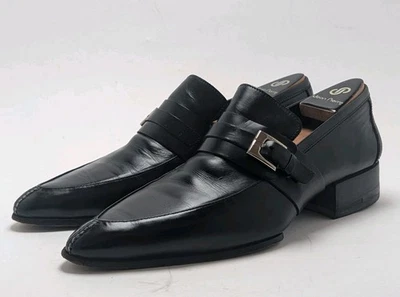 Bruno Magli Platinum Men's Loafers Black Leather Handmade Italy EU 37 US 5 - Image 1 of 4