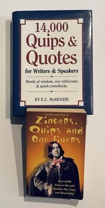 Quips, Quotes, Zingers & One Liners Books Lot Of 2 - Imagen 1 de 2