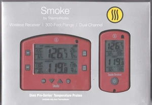 (B9) ¡NUEVO PRECINTADO!  TERMÓMETRO ALARMA BARBACOA CONTROL REMOTO HUMO THERMOWORKS ORIGINAL ROJO - Imagen 1 de 2
