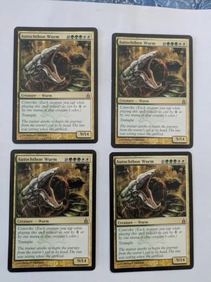 4 Autochthon Wurm Ravnica MTG NM Free shipping with tracking - Image 1 of 2