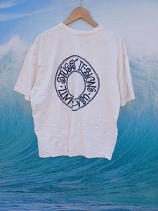Camiseta Stussy Usada Para Hombre Teñida de Cerdo Buana Natural Blanca (Talla XL) #0575 - Imagen 1 de 3