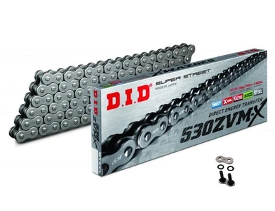 Cadena DID ZVMX X-Ring Reforzada 530 División 106 Eslabones Abierta + Pasador - Imagen 1 de 3