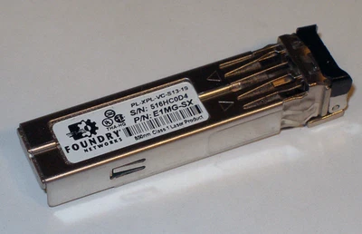 Foundry E1MG-SX 1000Base-SX LC SFP 850nm mini-GBIC Gigabit Ethernet Transceiver - Image 1 of 4