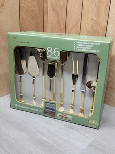 YC Silversmiths 86 piezas Servicio para 12 y juego de servir con 24 platos de oro con caja de almacenamiento - Imagen 1 de 8