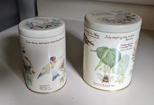 Due barattoli da tè/caffè Noritake Country Diary di una signora edoardiana - Foto 1 di 3