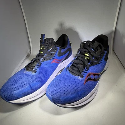 Saucony Men's  Axon 2 Running Shoes 4mm Offset Blue Raz Acid Size 9.5 - Image 1 of 4