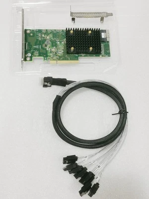 Broadcom LSI 9500-8i Tri-Mode HBA Controller 12Gbps SATA SAS PCIe 4.0x8+cable US - Image 1 of 4