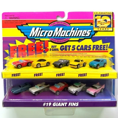 Galoob Micro Machines 1997 décimo aniversario #19 aletas gigantes más cinco coches adicionales Foto 1 de 2