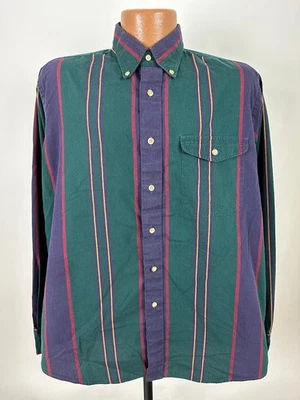 Camisa Vintage Años 90 Colorblock Hombres Grande Tono Joya Botón Abajo Roundtree Yorke Foto 1 de 4