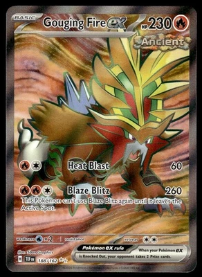 Pokemon TCG SV05: Temporal Forces #188/162 Gouging Fire ex NM - Image 1 of 2