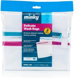Minky Delicate Bolsa de Lavado Paquete de 2, Bolsas de Lavandería Reutilizables para Lavadora - Imagen 1 de 1