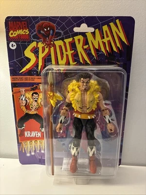 Figura Hasbro 2023 Marvel Legends Retro Animado Spider-Man Kraven Escala 6" Foto 1 de 2