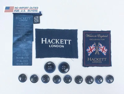 Hackett London Plastic Blue Replacement Buttons 20mm/15mm Blazer Jacket 11 pcs - Image 1 of 4