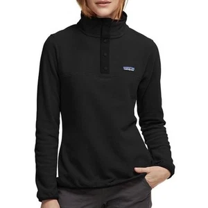 Patagonia Micro D Snap T Fleece Pullover Sweatshirt Sweater Black Size Medium - Picture 1 of 10