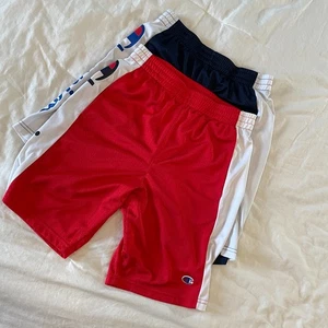 Pantaloncini Champion Youth Taglia L Rosso/Bianco Blu/Bianco Maglia Atletica Elasticizzata Vita - Foto 1 di 6