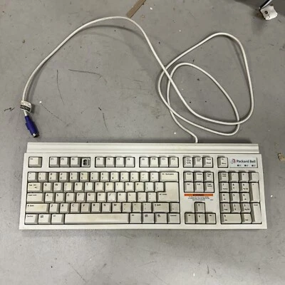 Vintage PACKARD BELL KEYBOARD 5131 Missing F4 Key ps2 ps/2 Clicky? - LN - Image 1 of 4