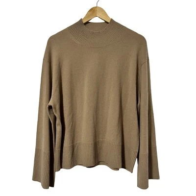 Suéter Banana Republic Mujer Cachemira Cuello Alto Talla XL Camel Silencioso Lujo NUEVO Foto 1 de 4