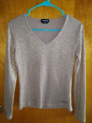 Suéter Suéter BEBE Dorado Cuello en V Manga Larga Mediano Foto 1 de 4