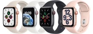 Apple Watch SE 44mm (GPS) Aluminum Space Gray Silver Gold Sport Band - Good - Picture 1 of 4