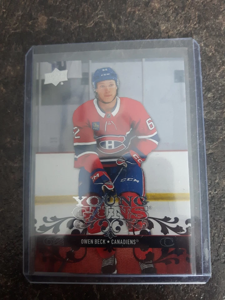 2023-24 Upper Deck Extended Series Young Guns Retro Tribute Owen Beck T-24 - Image 1 of 2