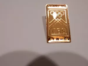 1998 Nagano Olympics CBS Stations Pin with Original Wrapper, SHIPS FREE - Picture 1 of 5