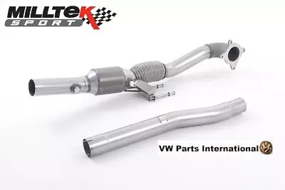 Tubo descendente de diámetro grande fundido 200 celdas Ra... para VW Jetta MK5 GLI 2.0T FSI Milltek 3" - Imagen 1 de 2
