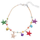 Alloy Starfish Shell Anklet Gemstone Bracelets Anklets