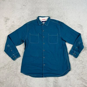 Tommy Bahama Shirt Mens XL Green Teal Long Sleeve Beach Island Casual - Picture 1 of 9