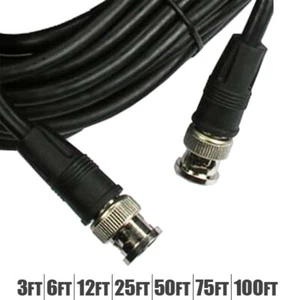 3FT - 100FT BNC Male to Male RG59 Coaxial Cable Video CCTV Security Camera LOT - Picture 1 of 1