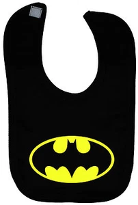 Baby Feeding Bib Newborn-3 Years Approx Touch Attach Boys Girls Superhero Bat - Picture 1 of 10