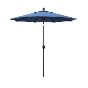 7-1/2 ft. Aluminum Push Tilt Patio Market Umbrella in Capri Pacifica - Picture 1 of 6