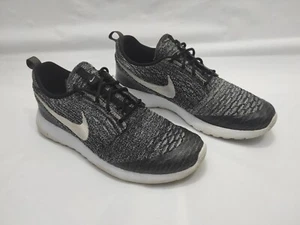 Zapatos para mujer Nike Roshe One Flyknit Oreo 704927-010 negros/blancos gris fresco talla 9,5 - Imagen 1 de 12