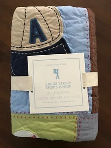 NEW Pottery Barn Kids Jr Varsity Sports Baseball STANDARD QUILTED SHAM ~ HOLIDAY - Picture 1 of 4