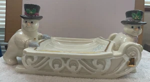 LENOX "THE SNOWMAN CANDY TRAY" 2000 HANDCRAFTED FINE PORCELAIN - Picture 1 of 10