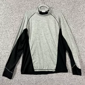 Brooks Men's Size Large Gray / Black Polyester Long Sleeve Pullover Shirt - Picture 1 of 8