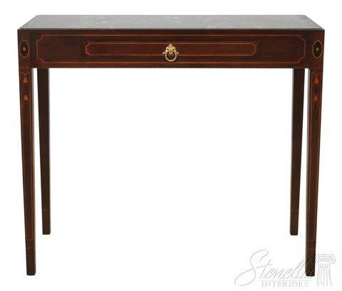 L56038EC: HENKEL HARRIS Historic Salem Marble Top Mahogany Table Cover