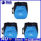 Au 3Pcs Chalk Bag Adjustable Belt Storage Bag Tear Resistance For Fitness (Blue)