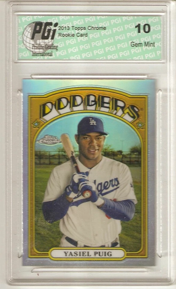 Yasiel Puig 2013 Topps Chrome Retro 1972 REFRACTOR #72c-YP Rookie Card PGI 10 - Image 1 of 1
