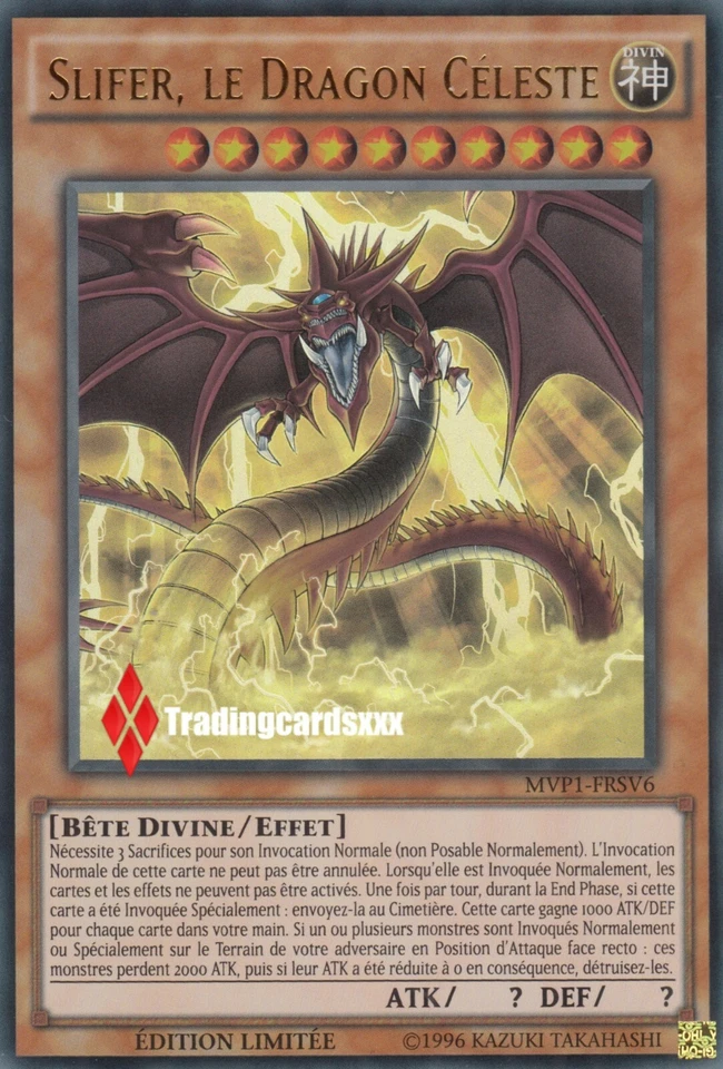 ♦Yu-Gi-Oh!♦ Slifer, le Dragon Céleste : MVP1-FRSV6 -VF/Ultra Rare- - Photo 1/1
