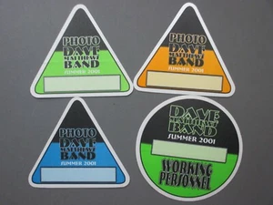 Dave Matthews backstage pass satin stickers FOUR Summer Tour 2001 - OTTO ! - Picture 1 of 1
