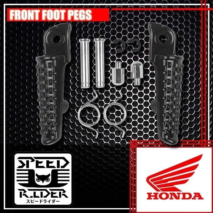 KIT ESTRIBERAS DELANTERAS NEGRAS ALUMINIO HONDA CBR600RR CBR1000RR CB1000R NUEVO Foto 1 de 1