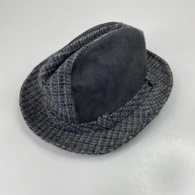 Vintage Stetson Fedora Grey Wool Weave Leather Accents Size 7 1/8 - Image 1 of 4
