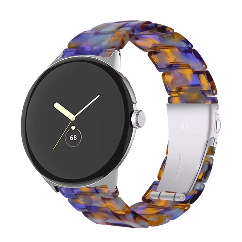 Correa de reloj de acero inoxidable con eslabones de resina de moda para Google Pixel Watch 1 2 Foto 1 de 4