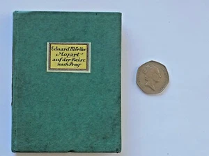 um 1920 Morike Mozart Reise Prag Miniatur 11x8,5cm niedrige Illustrationen Notenbuch - Bild 1 von 12