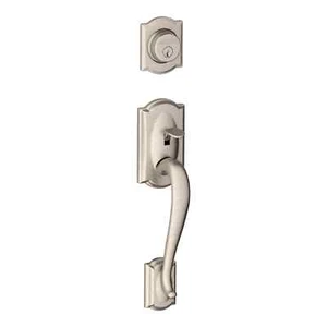 Schlage Camelot Einzylinder Außen Eingang Griffset in Satin Nickel - Bild 1 von 2