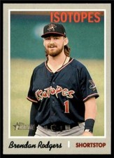 2019 Topps Heritage Minors Base #176 Brendan Rodgers - Albuquerque Isotopes