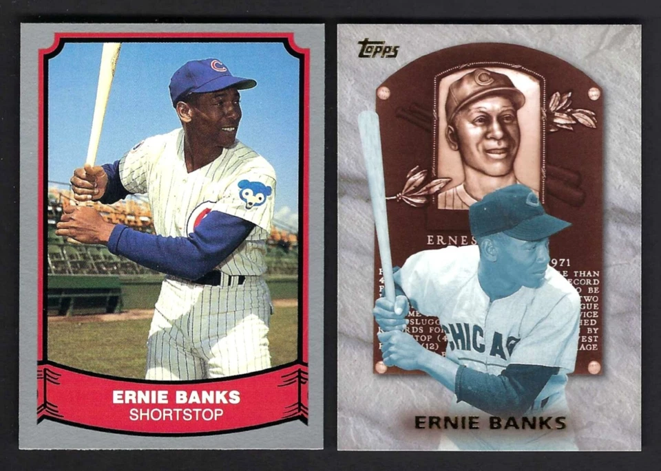 Ernie Banks Lote (A) 1988 Pacific Legends #36 y 1998 Topps Colección HOF7 Foto 1 de 1