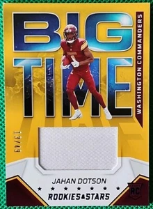 Jahan Dotson /49 2022 Rookies & Stars Prime Big Time Patch Rookie RC Relic SSP - Picture 1 of 2