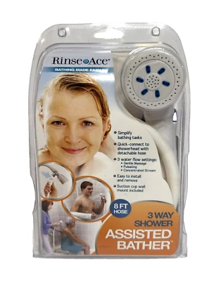 Rinse Ace Shower Bather 8' Hose Handheld Nozzle Quick Connect New Sealed - Image 1 of 4